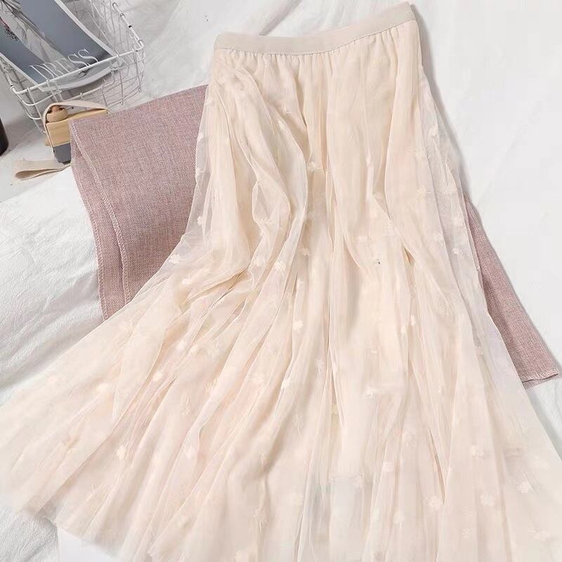 クローバードット チュールスカート　AJ11394-1692