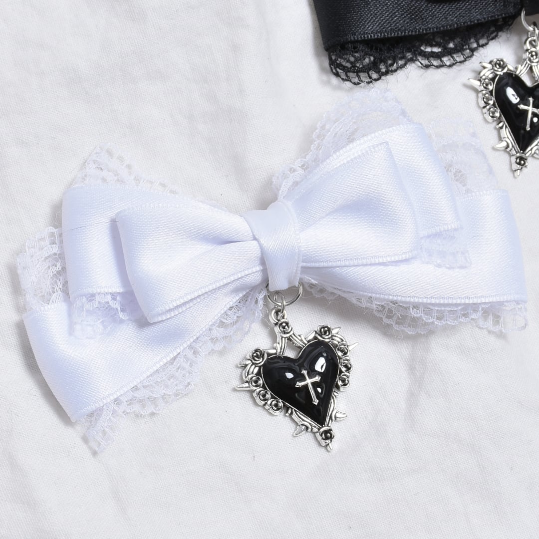 2/25新着】レースゴシックハートリボンヘアピン | VOLCAN&APHRODITE