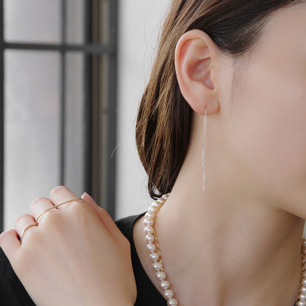 プラチナヴェネチアンチェーンピアス【MPT0036P1】 | MONICE/モニス