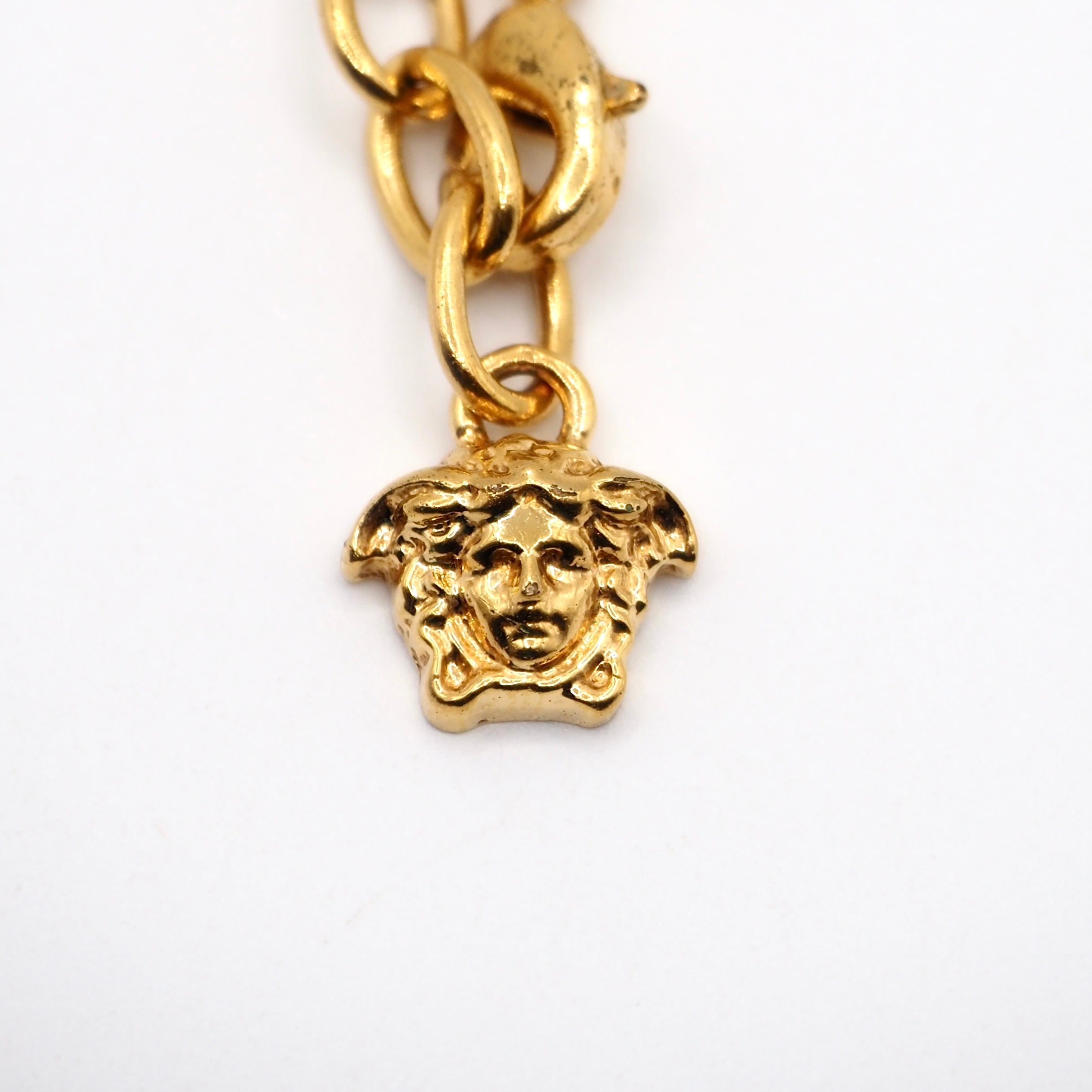 VERSACE グレカ ゴールドチェーン ネックレス ラインストーン GP