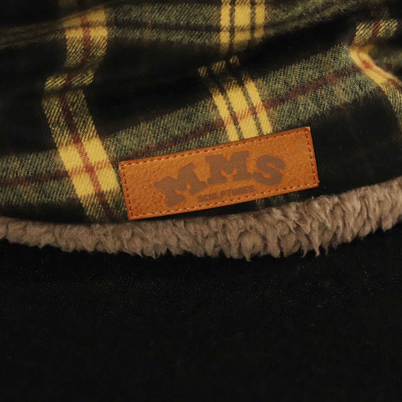 ROBIN NECK WARMER /タータンチェック(YELLOW)&ブラウンファー