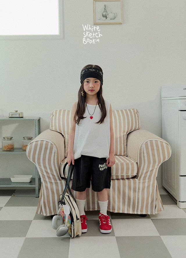 【取寄】white sketchbook｜mela shorts｜メラショートパンツ｜5-17｜kids&jr｜26 summer
