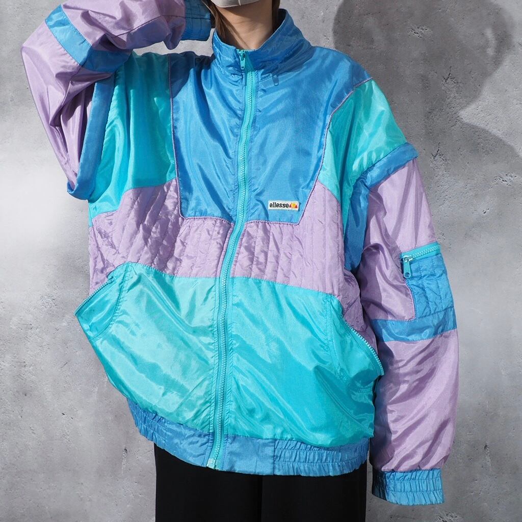 1980-90s ellesse transformation pale tone color blouson (made in Italy)