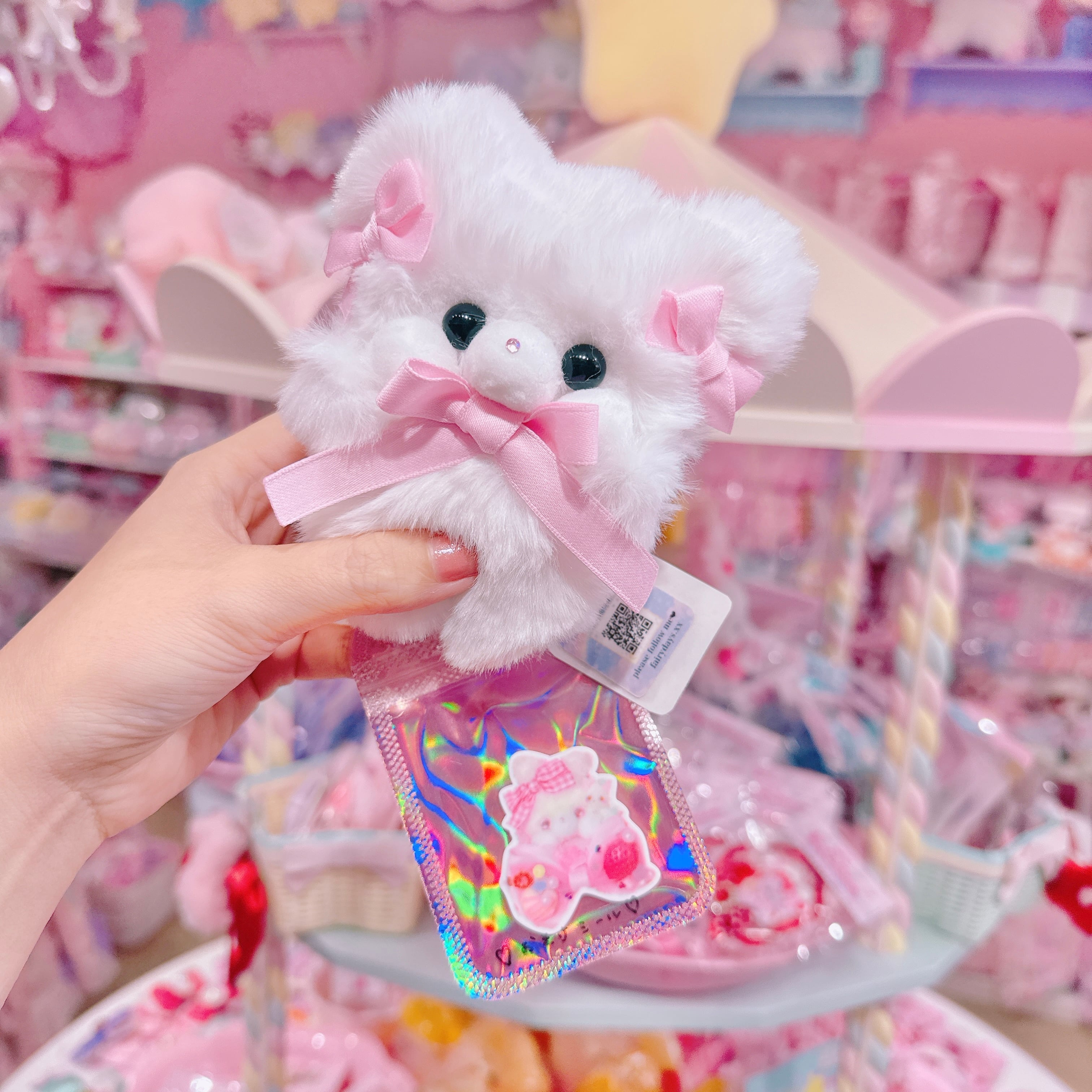 【G6】43-17おリボンたっぷりモグモグちゃんぬいぐるみ