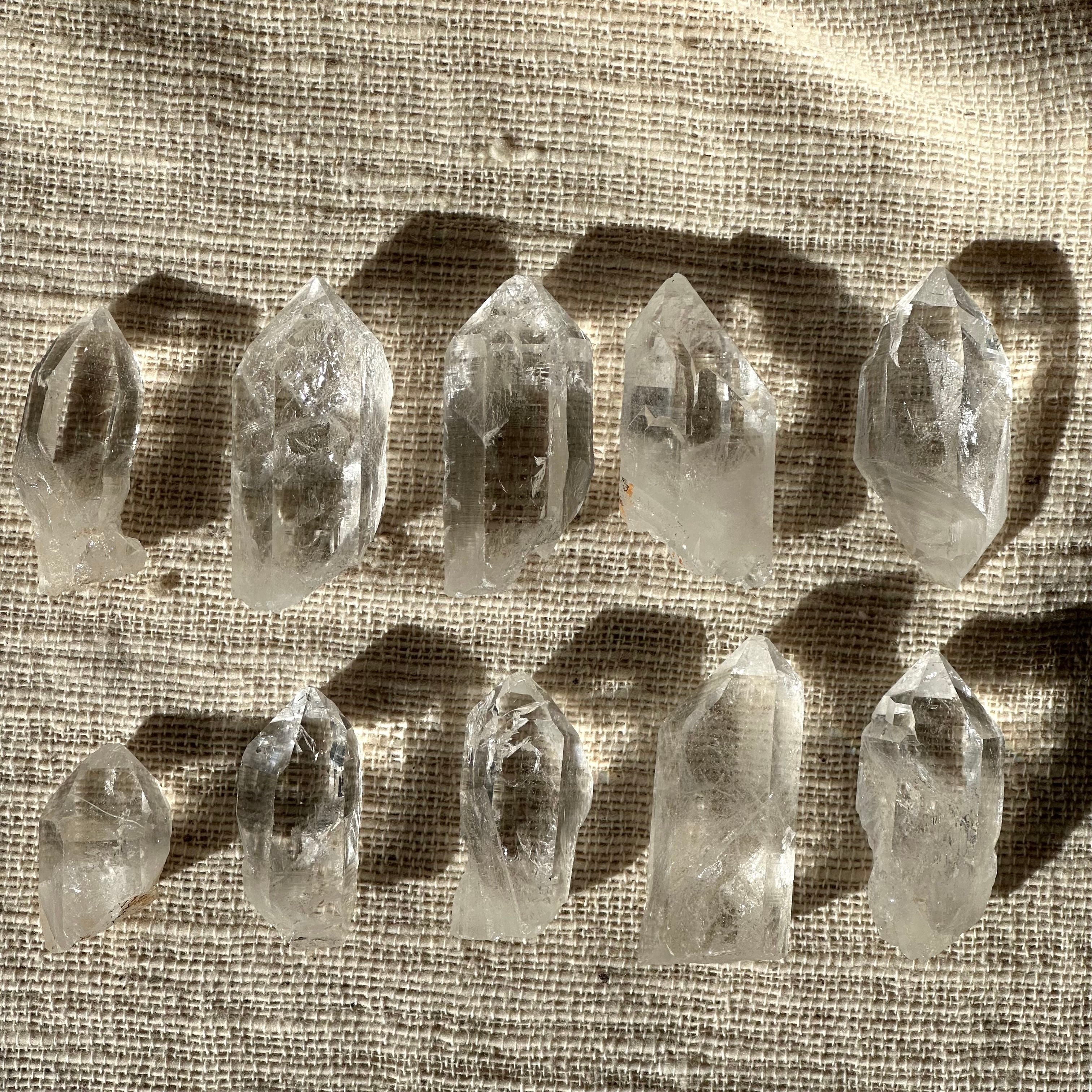 SMALL｜ヒマラヤ水晶 ポイント原石 10本セット ― 浄化・グリッド