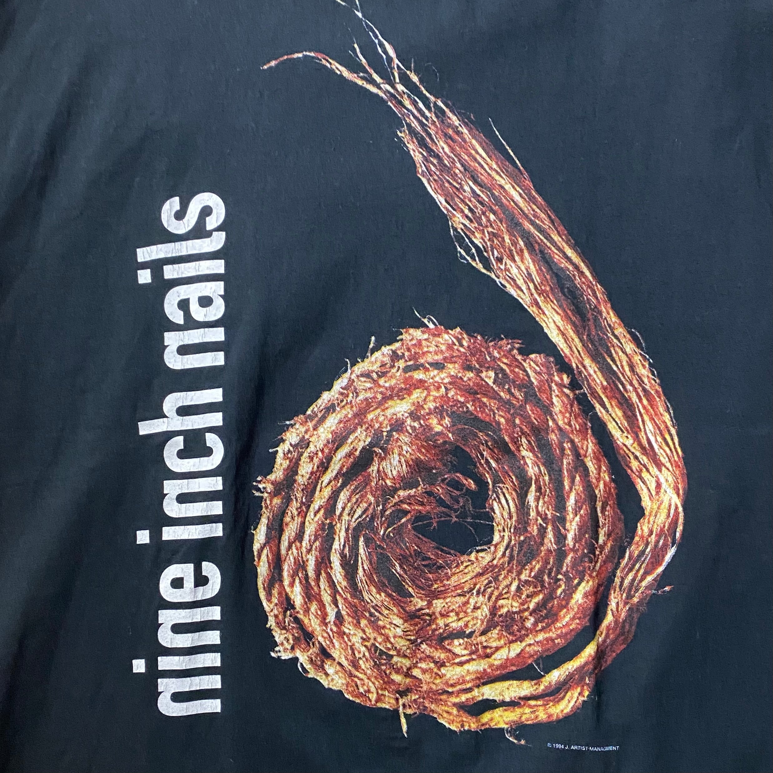 VINTAGE ヴィンテージ 90s NINE INCH NAILS FURTHER DOWN THE SPIRAL ナインインチネイルズ スパイラル半袖Tシャツ ブラック