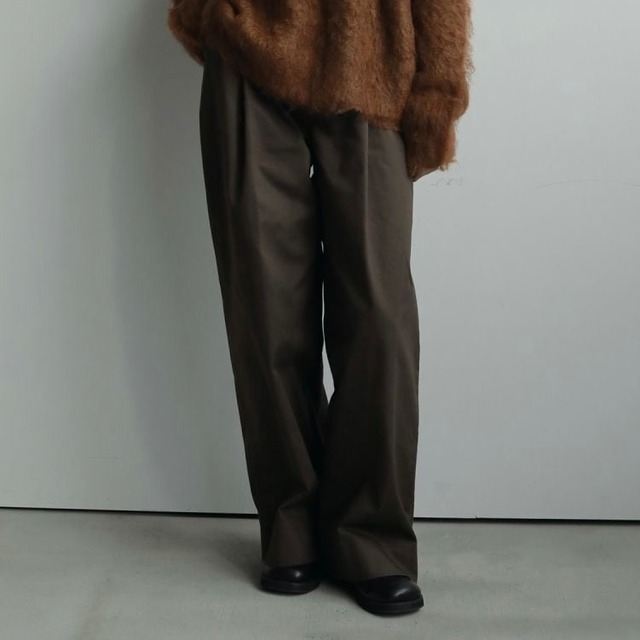 【 anuke 】Wide Chino Pants