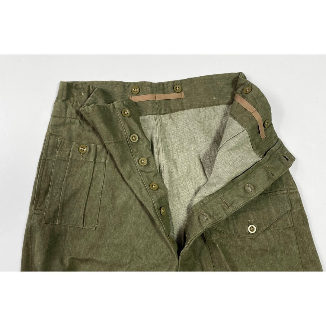 1950's British Army Green Denim Trousers / Size 9 ③