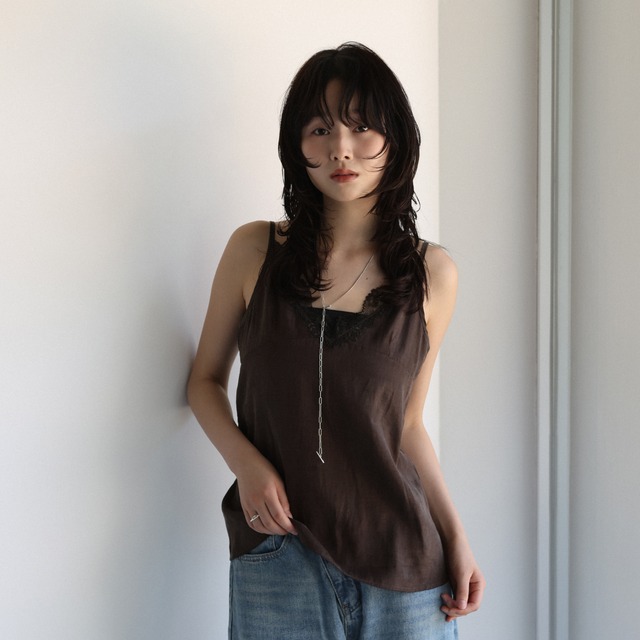 sereine lace camisole / brown