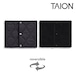 TAION タイオン ミリタリー リバーシブル ダウンネックウォーマー 800FP ダウン95% マイクロボア 5mmリップストップ スナップボタン 防寒 保温 軽量 ユニセックス TAION-R203ML-1 チャコール×ブラック
