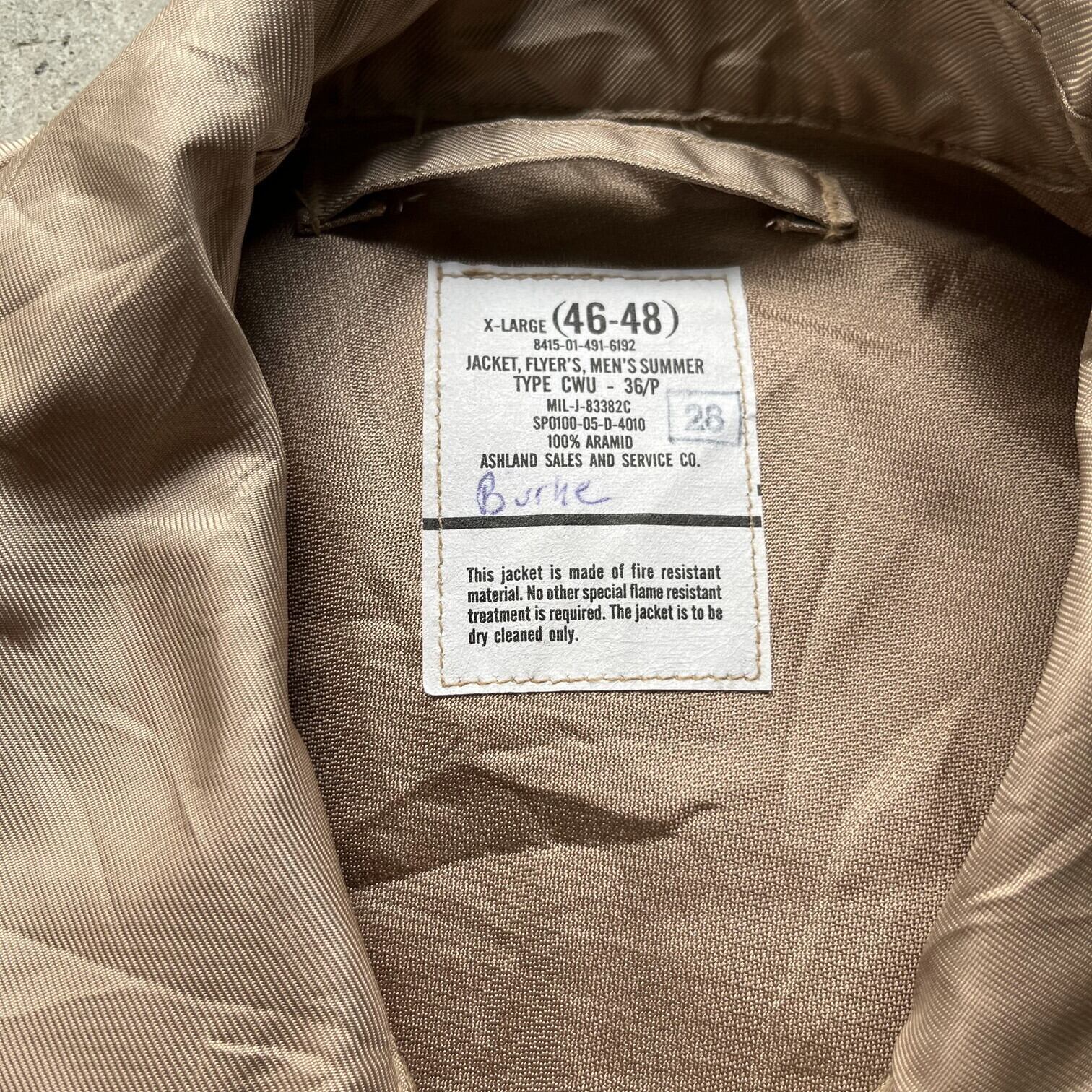 DEAD STOCK 05年納品 USAF 米軍実品 CWU-36/P ミリタリー フライト 