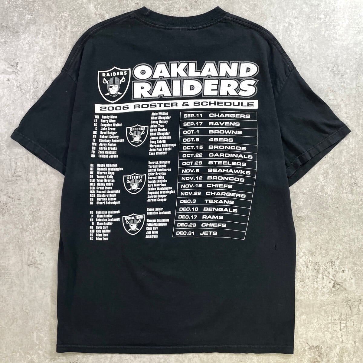 ユ*タ様 00s OAKLAND RAIDERS Tシャツ XL Lee レイダ 00年代 NFL OAKLAND RAIDERS レイダース チームロゴプリントTシャツ