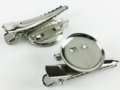 ノーブランド品 コサージュ 金具 コサージュ ピン 素材 カップ19mm 20個 クリップ ブローチ （AP0252）