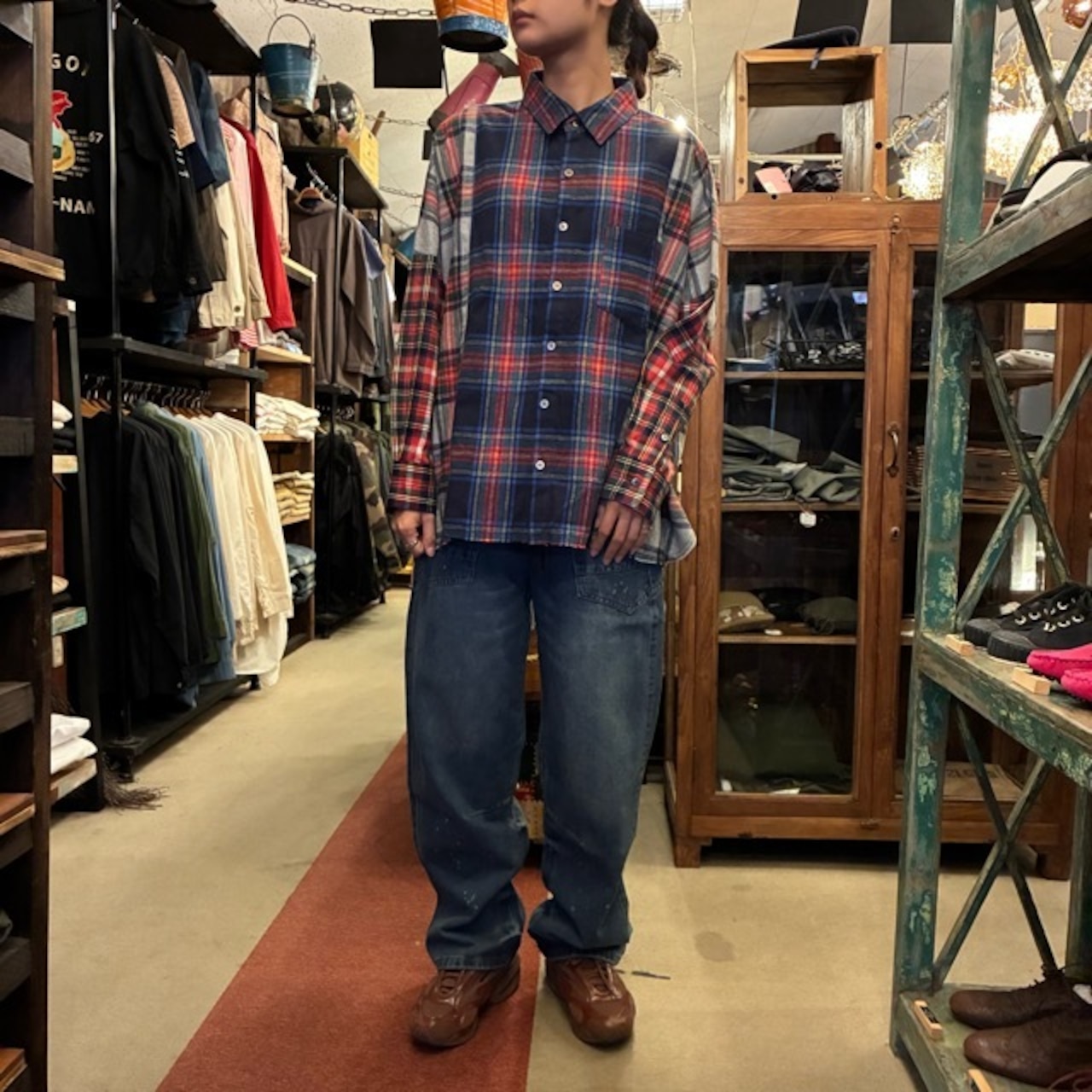 TOPANGA Lady's Ribbon tie loose fit denim pants　リボンタイルーズデニムパンツ