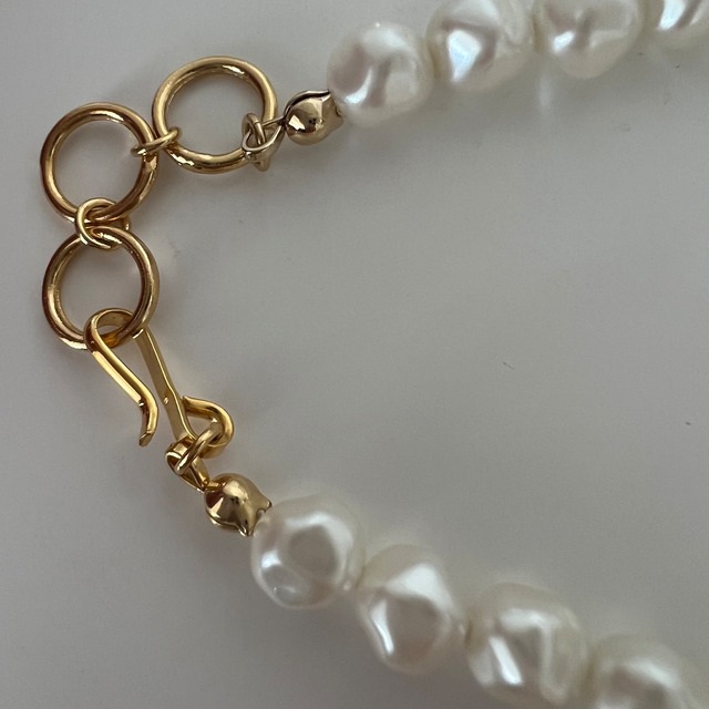 Baroque pearl anklet