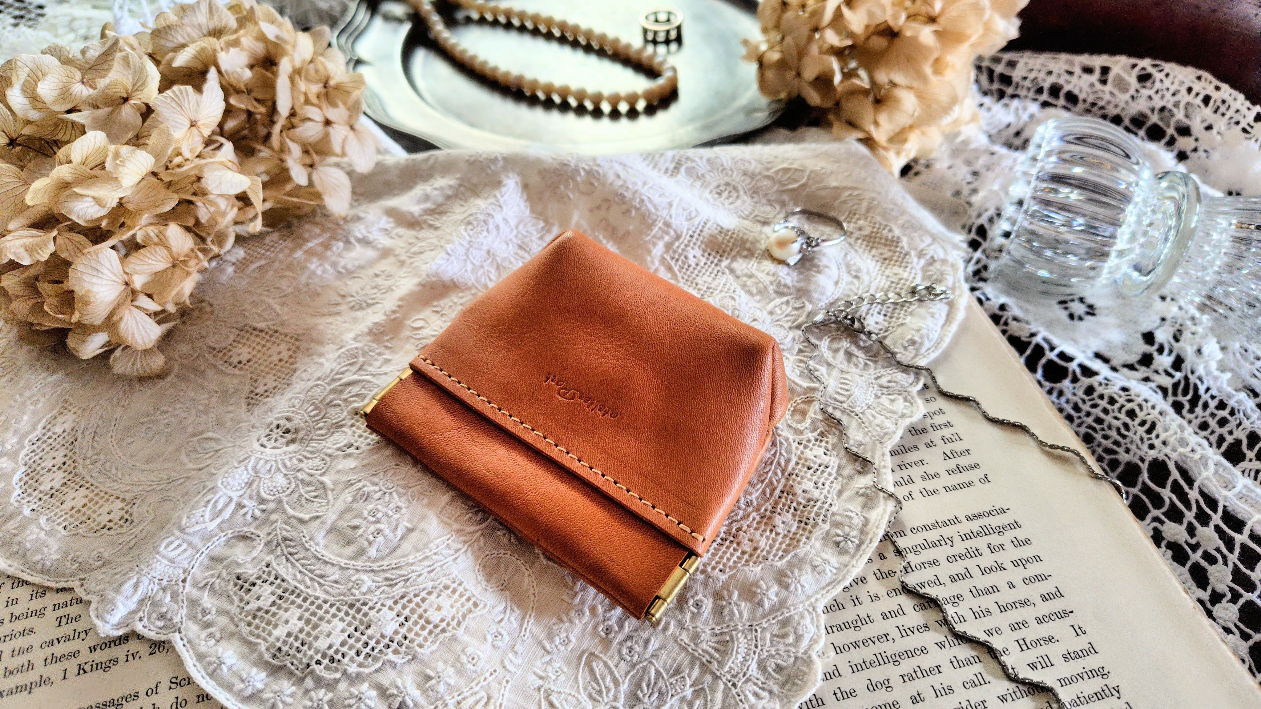 coin case mini◇コインケース◇バネ口◇キャメル◇アクセサリーケース◇ラッピング◇お薬入れ◇本革◇送料無料 | atelier Port