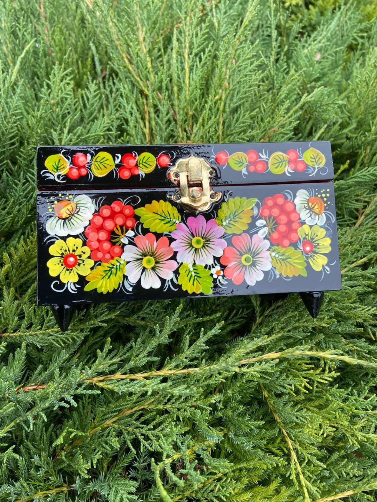 ペトリキフカ・ジュエリーボックス16 cm（Khomenko） - 14