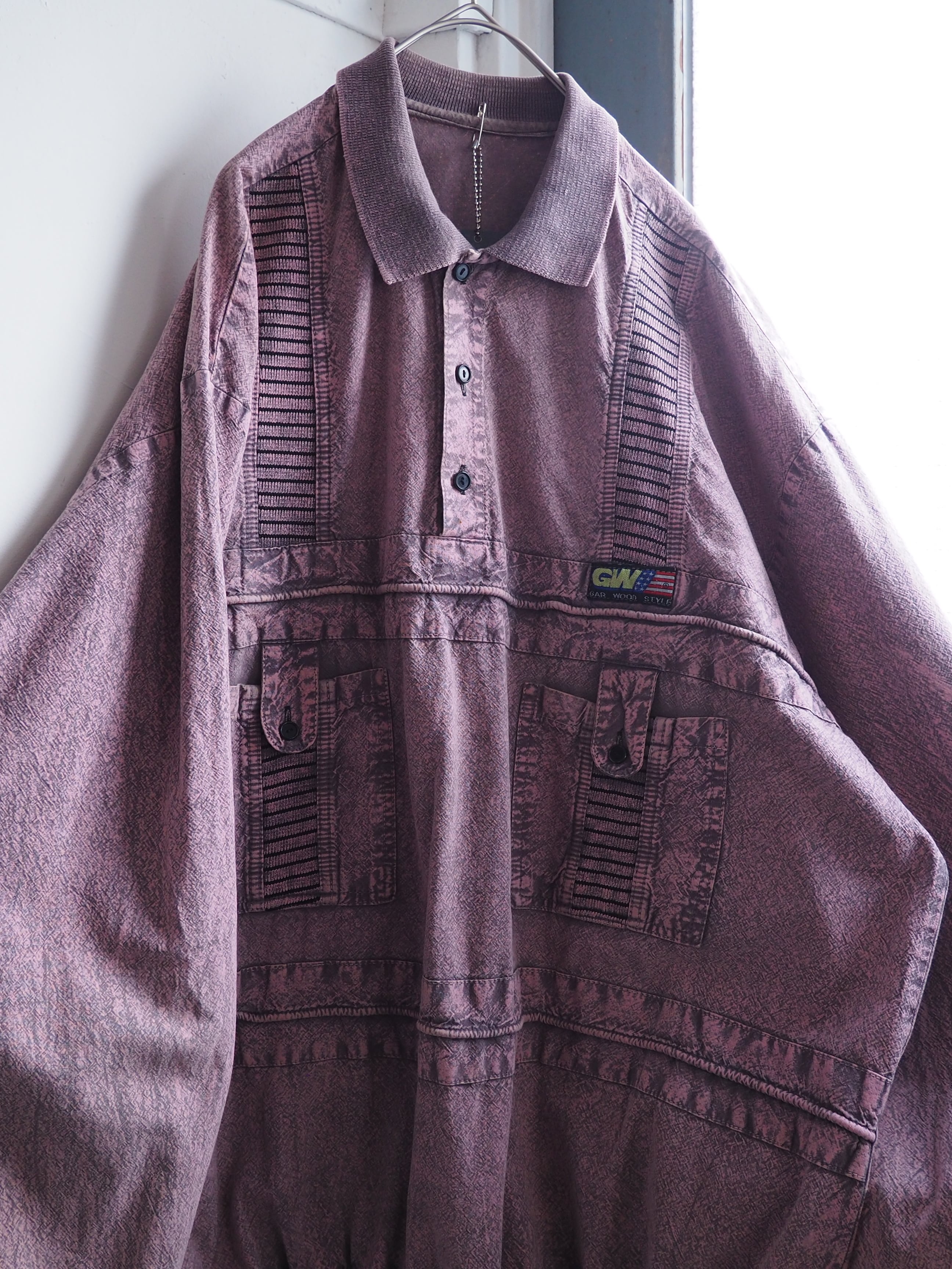 1990s Beautiful Thin pink staining vintage loose pull over shirt