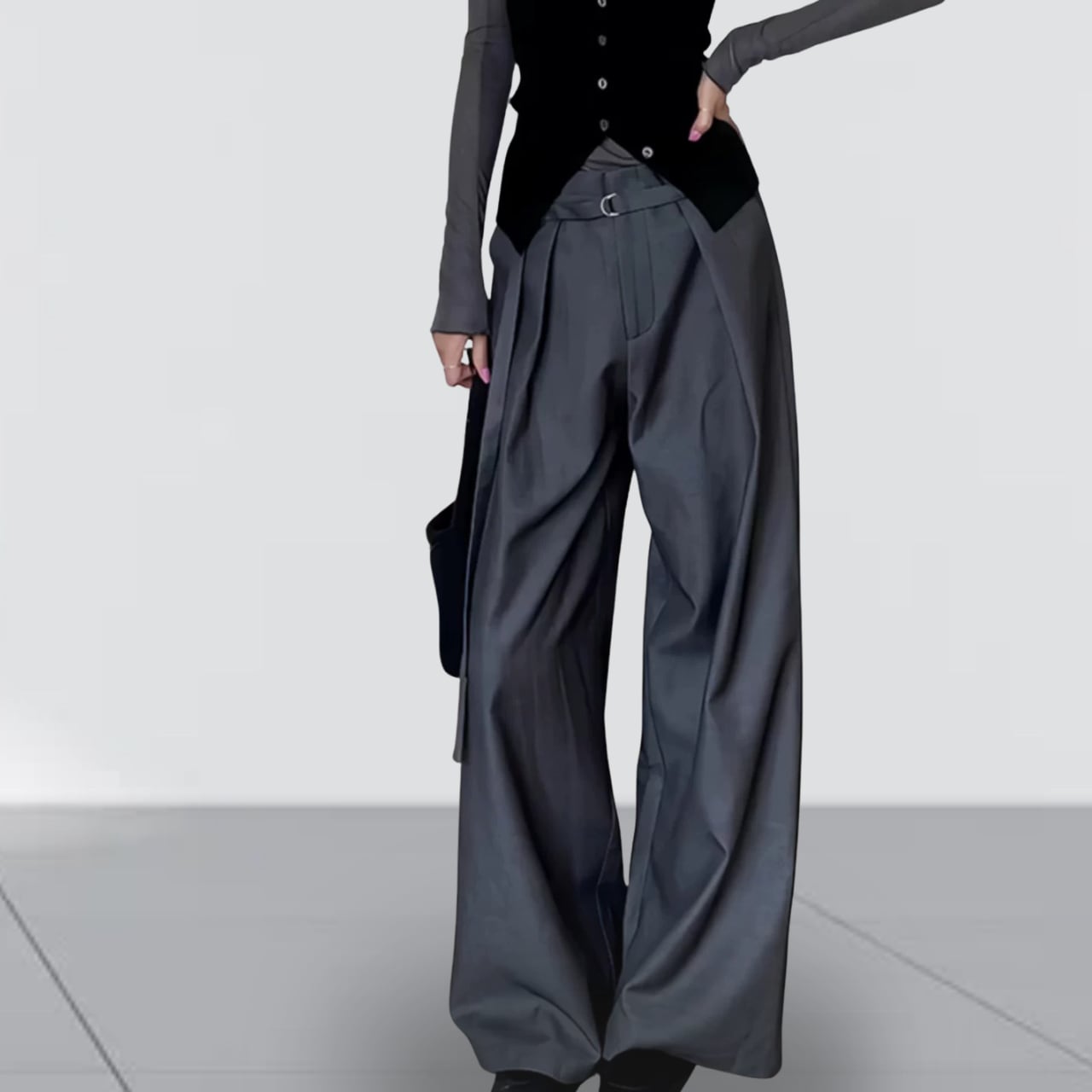 ハイウエストタックパンツ 0423