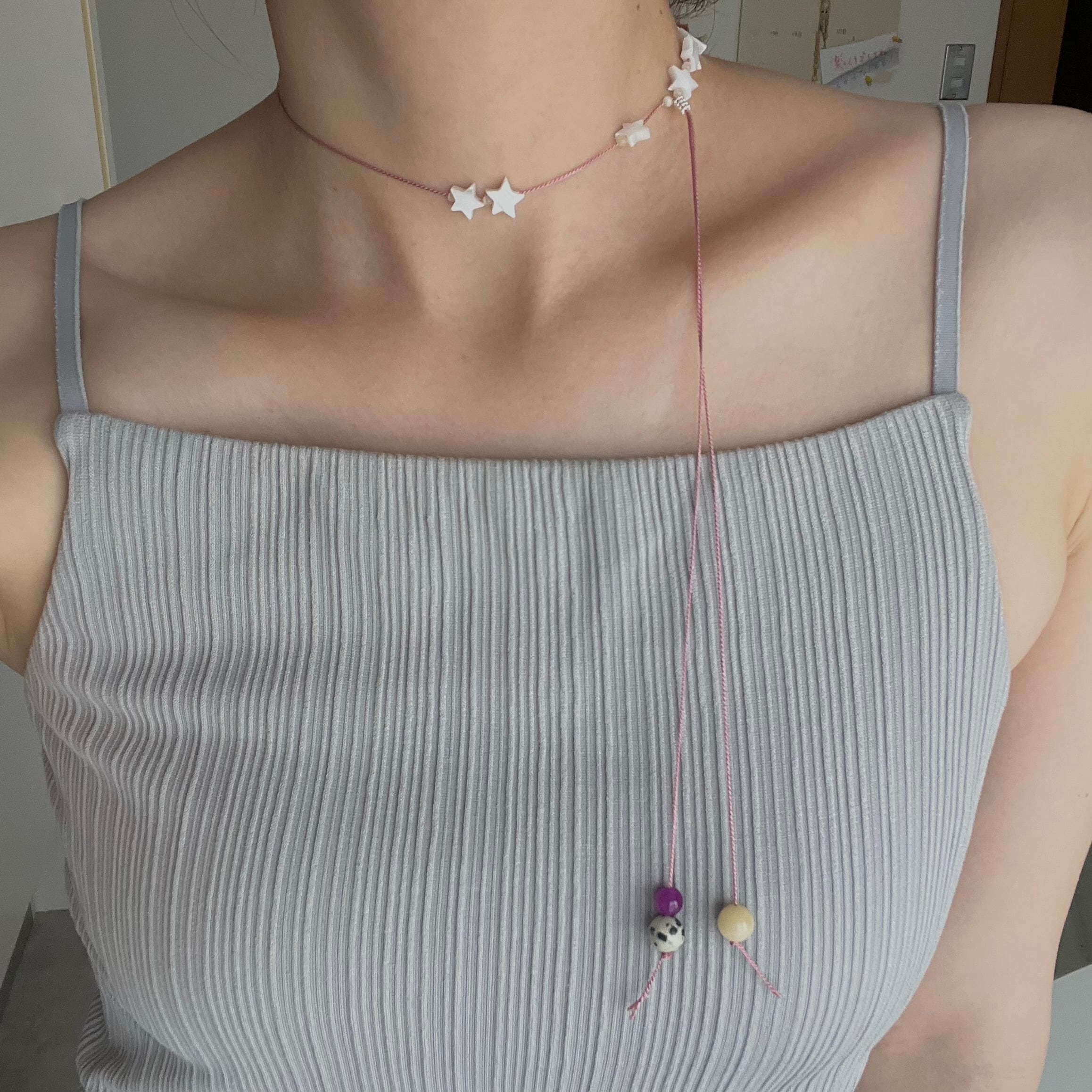 loop tie choker (star pink) | pono