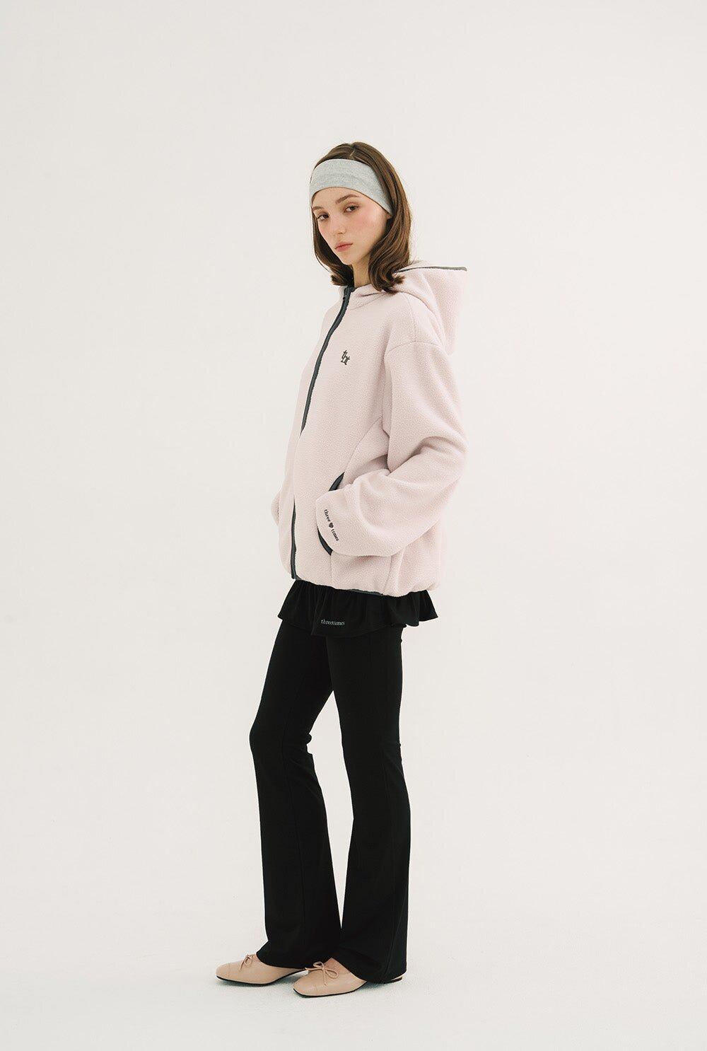 threetimes] Cookie fleece jacket (pink) 正規品 韓国ブランド 韓国