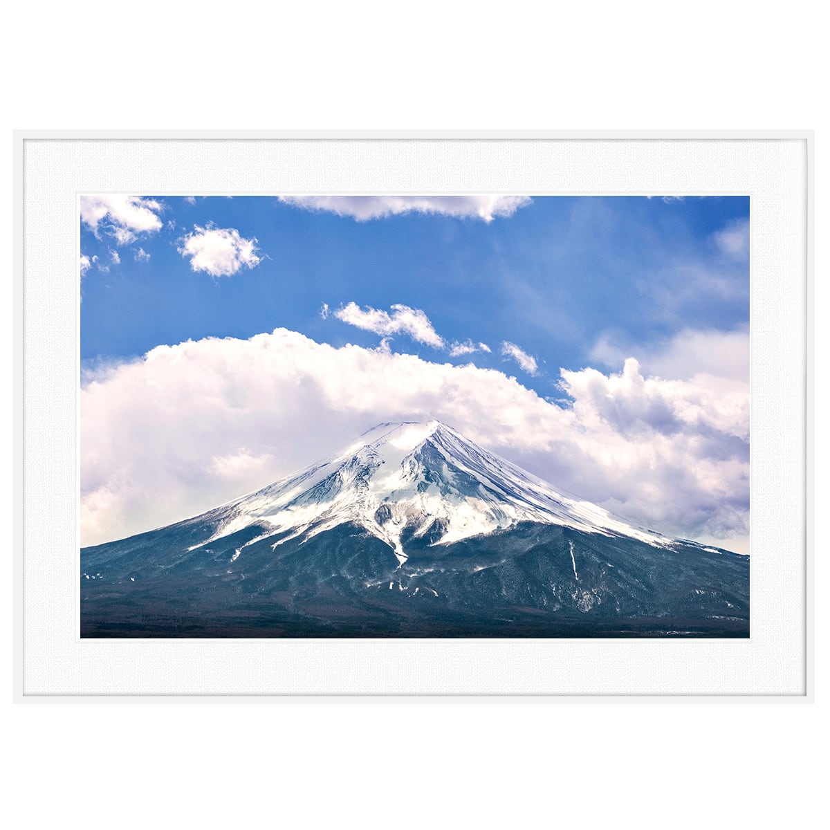 日本写真 青空と富士山 インテリアアートポスター額装 AS3526