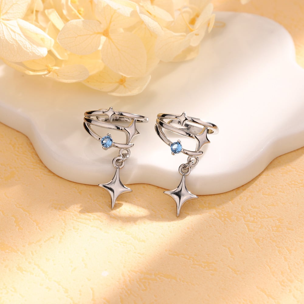 夜廻る煌めき》イヤーカフ/イヤークリップ/イヤリング(片耳用) | 【星