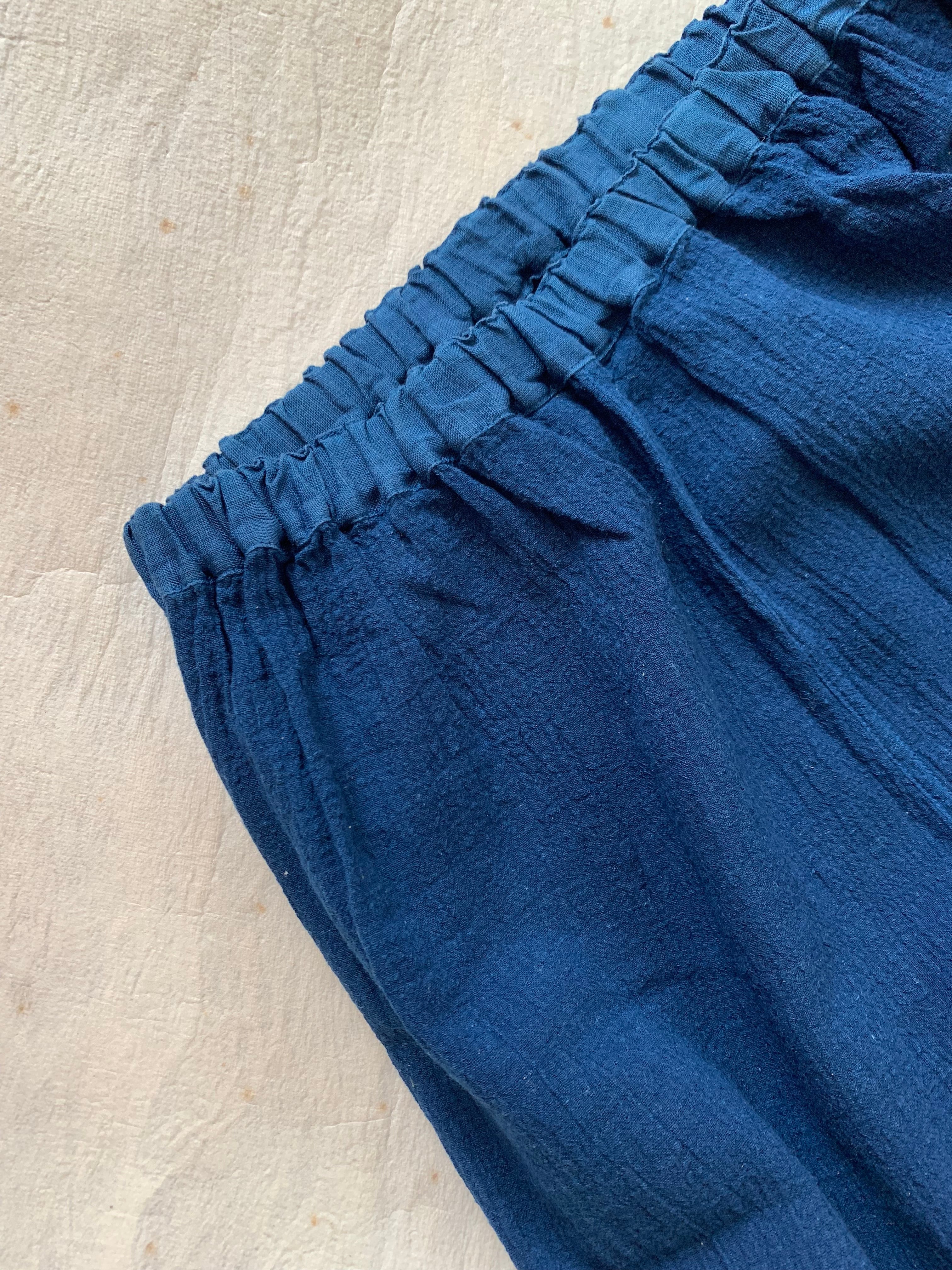 新品 グランピエ　リネン　藍染　パンツ　ボヘミアーノ 新品 グランピエ リネン 藍染 パンツ ボヘミアーノ アイリッシュ