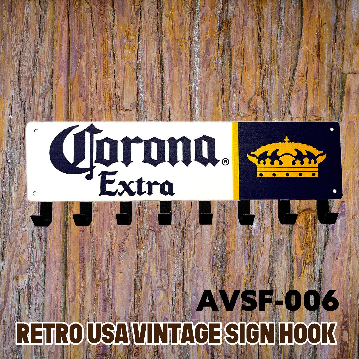 アメカジ インテリア メタルサイン バナー コロナ フック付き