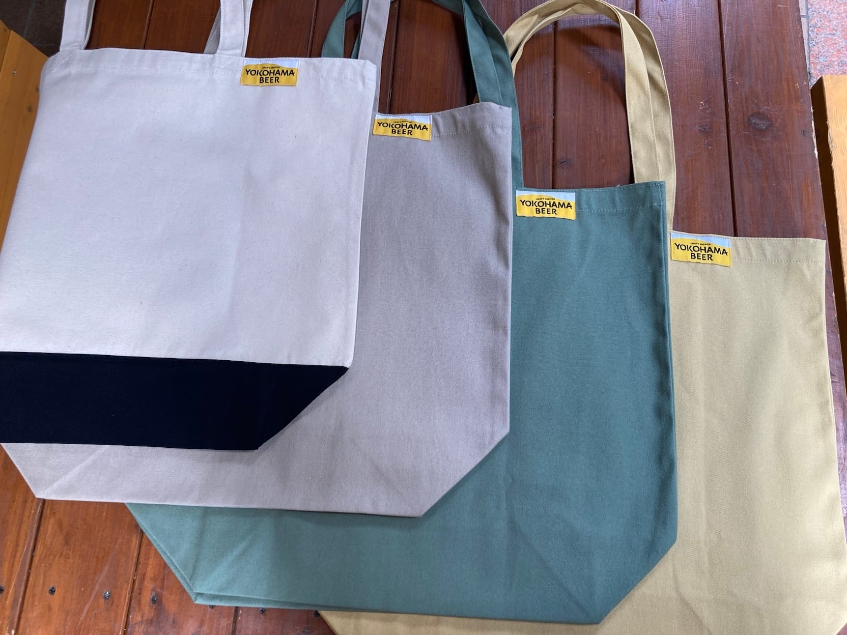 YbeeeラベルトートBAG【アシッドカーキ】 | 横浜ビール グッズショップ