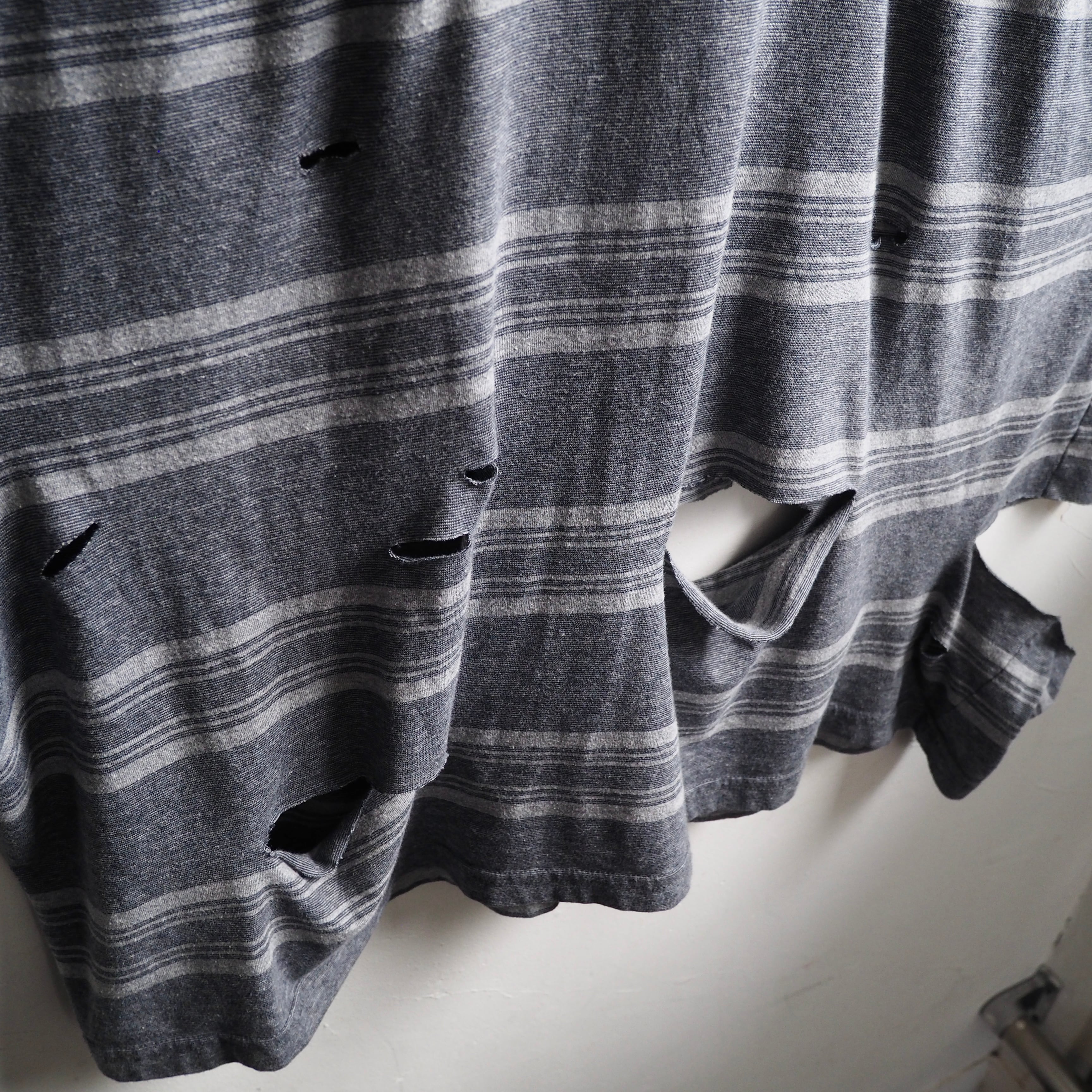 ” 循環 ” Boro Circulation Fat Border pattern Re:make loose S/S Tee