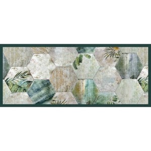 Grace mat Runner Tropical Comp 【防水・防汚・滑り止め】おしゃれビニール製ランナー&カーペット|キッチン・リビング・廊下・ベッドサイド・屋外対応