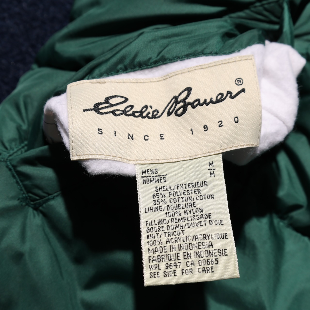 M リバーシブル ネイビー グリーン Eddie Bauer Downlight Vest エディーバウアー グース ダウンライトベスト