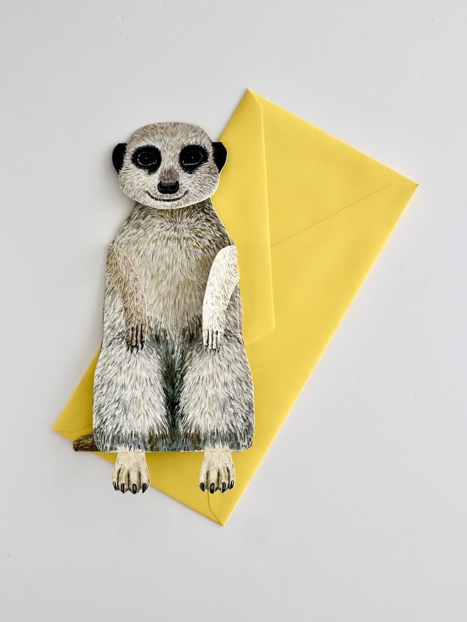 SALE】3D 立体グリーティングカード「ミーアキャット」 / 3D Animal