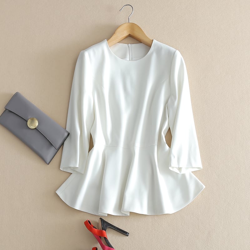 Peplum 7sleeve tops《3color》