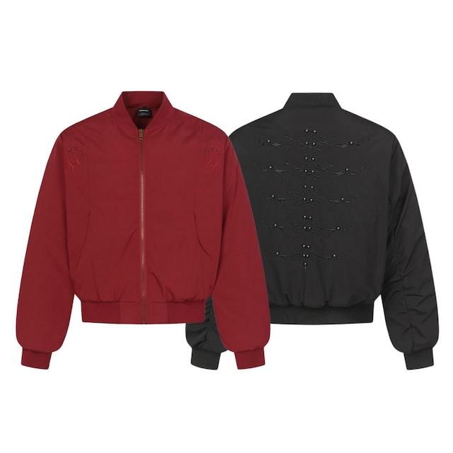 【暖かさUP】リベット刺繍 中綿ジャケット T1981 【暖かさUP】リベット刺繍 中綿ジャケット T1981