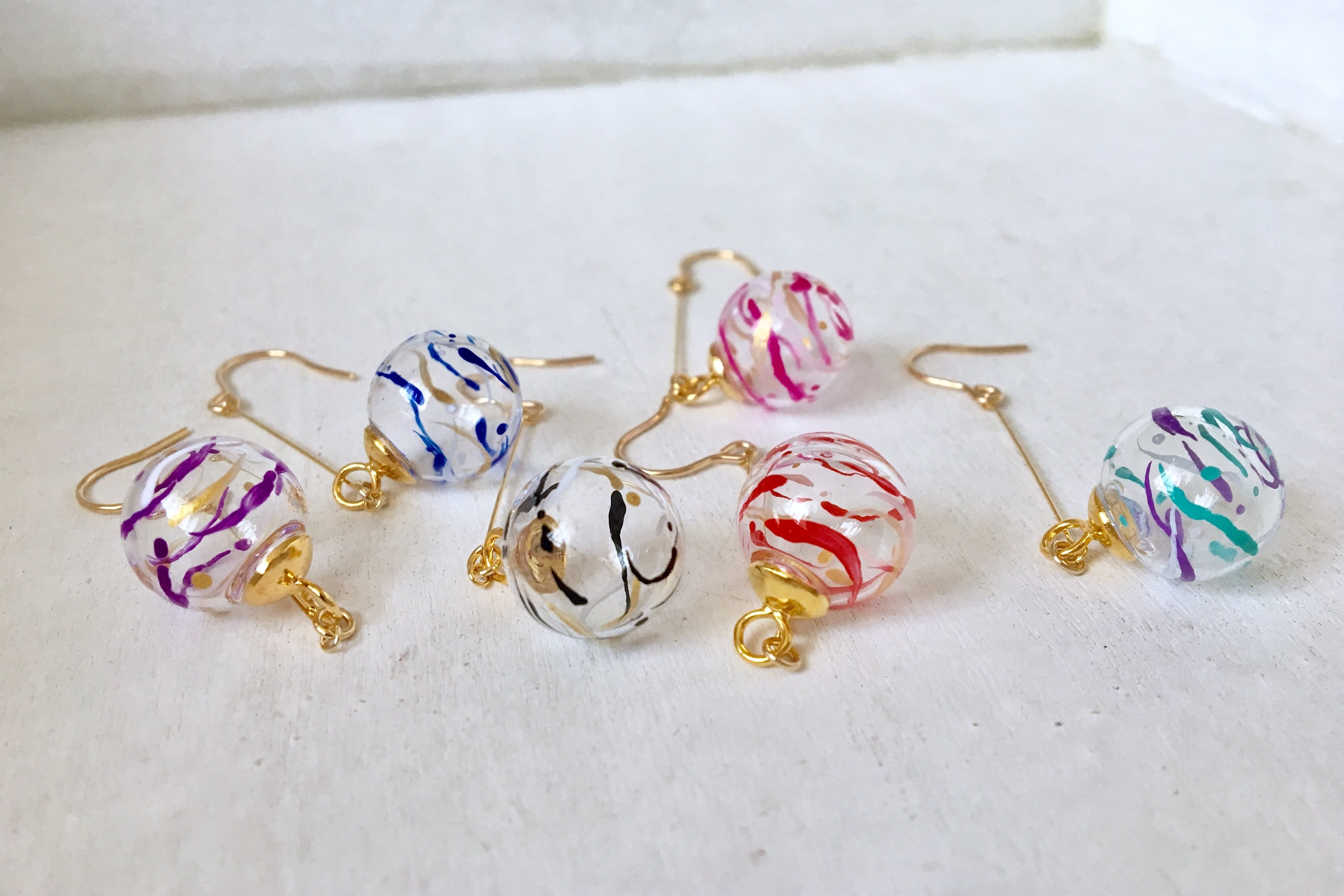 ♪激安♪14k イヤリング 1点限定】天然石のさくらんぼピアスレッドアゲート トルマリン 14kgf