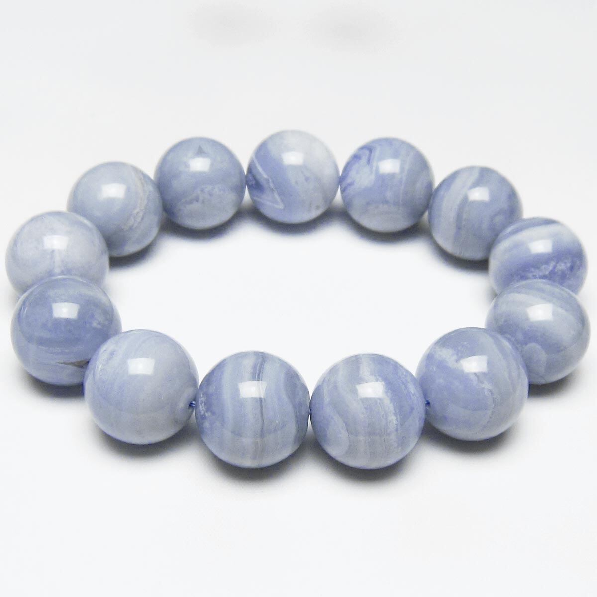 ブルーレースアゲート ブレスレット 18mm 一点物 111-52460