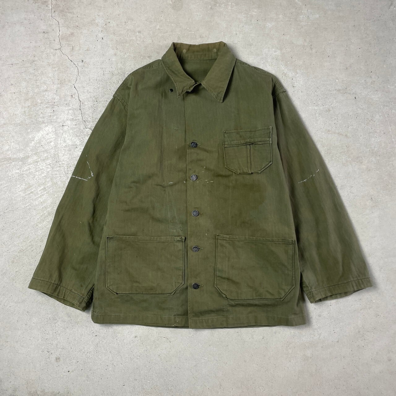 カスタム 40年代 U.S.ARMY 米軍実品 M-43 HBT ミリタリー 