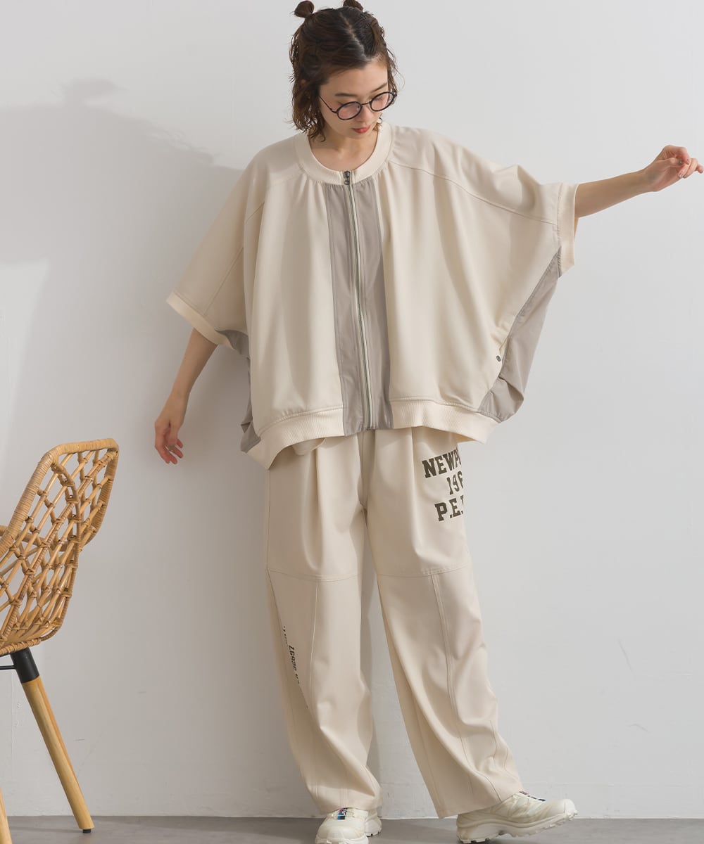 J262003 【接触冷感シリーズ】 半袖ZIPブルゾン / Cool Touch Short