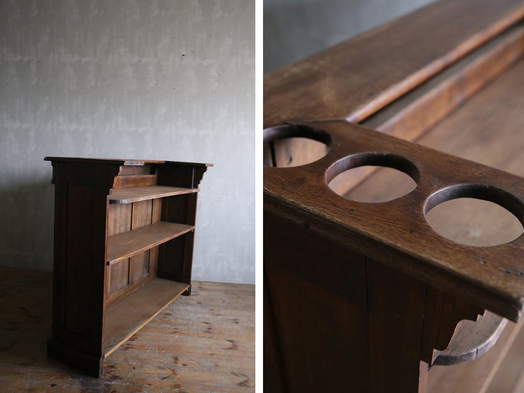 フランスアンティーク木製カフェカウンター/ショップレジ台