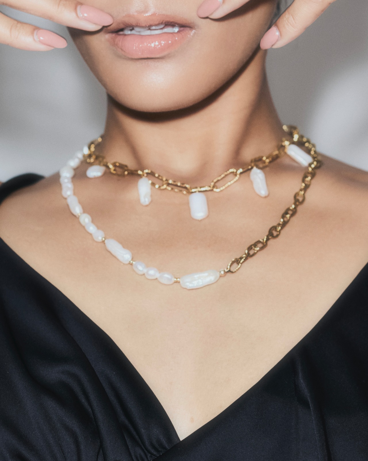 【Restock】Half Pearl Chain Necklace