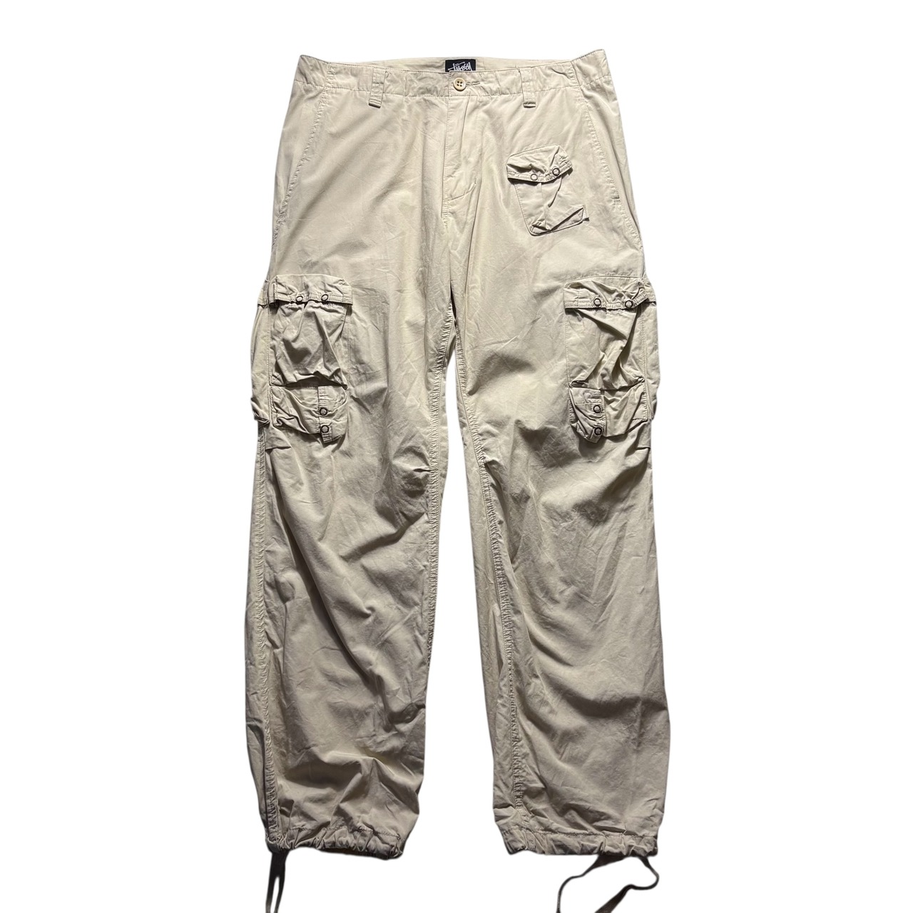 “OLD STUSSY” multi pockets parachute pants