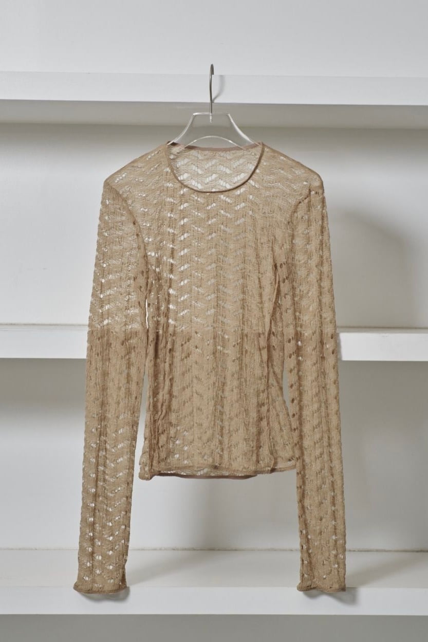 TODAYFUL Jacquard Long T-shirts ジャガードロングTシャツ Beige 