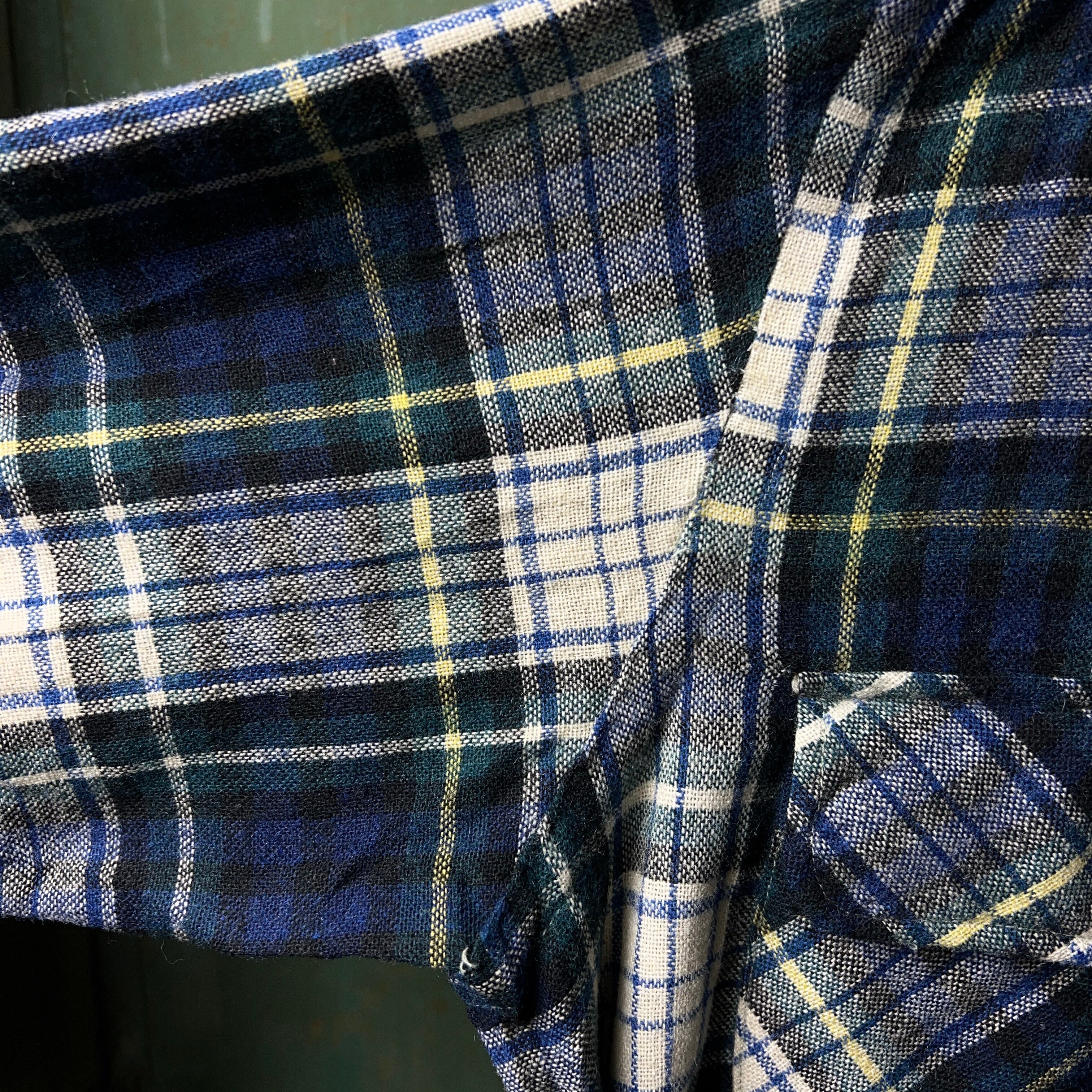 1970's JCPenney TOWN CRAFT Plaid Wool Shirt 70年代 JCペニー タウン