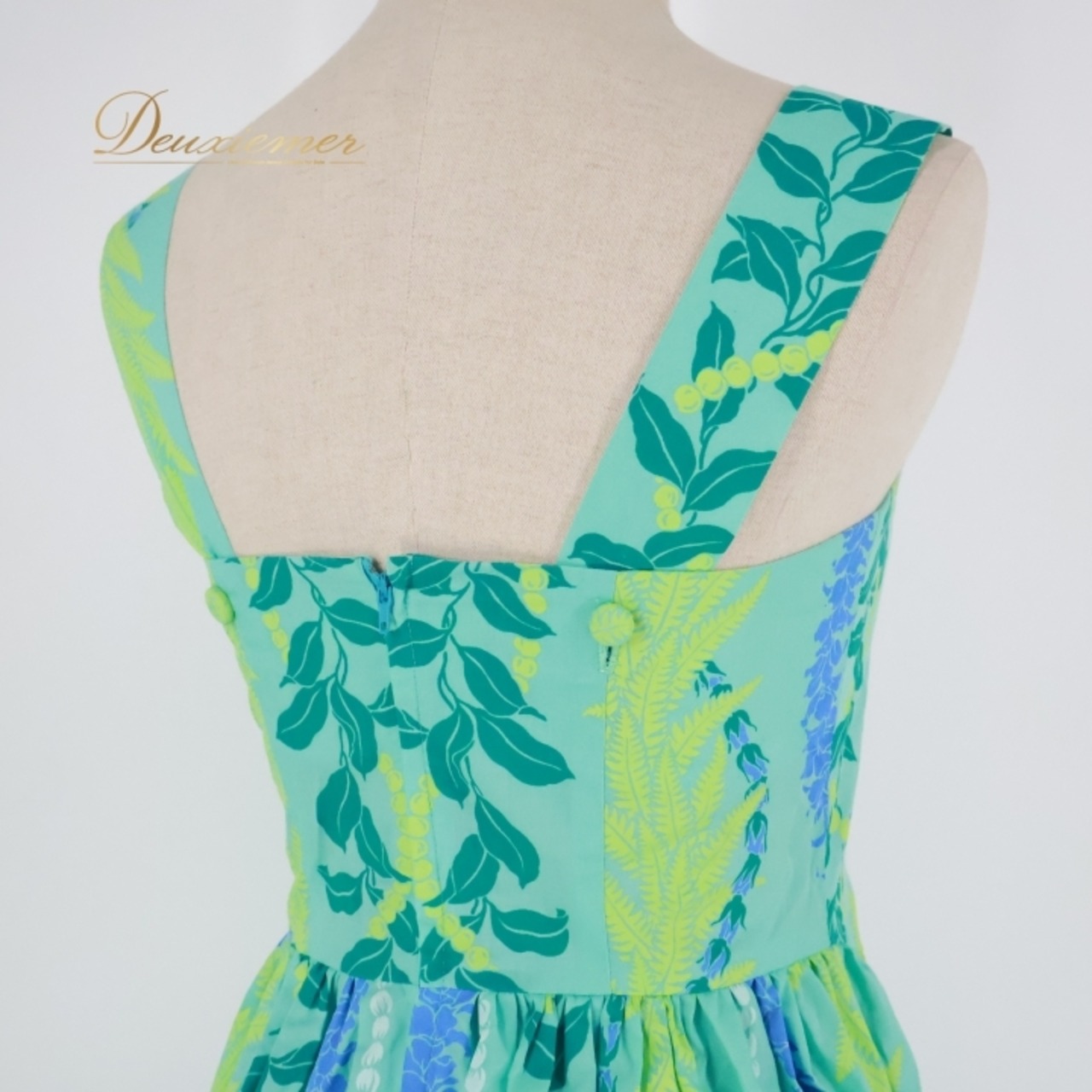 フラダンス 衣装 ワンピース ドレス ブルー系 ハワイアンプリント アロハ フラ ダンス 植物柄 練習 レッスン かわいい さわやか おしゃれ 上品 キャミソールドレス ふんわり グリーン系 パープル系 水色 緑 黄緑 紫 フリル フレア スカート カジュアル 女性用 パーティー コーディネート シンプル デザイン