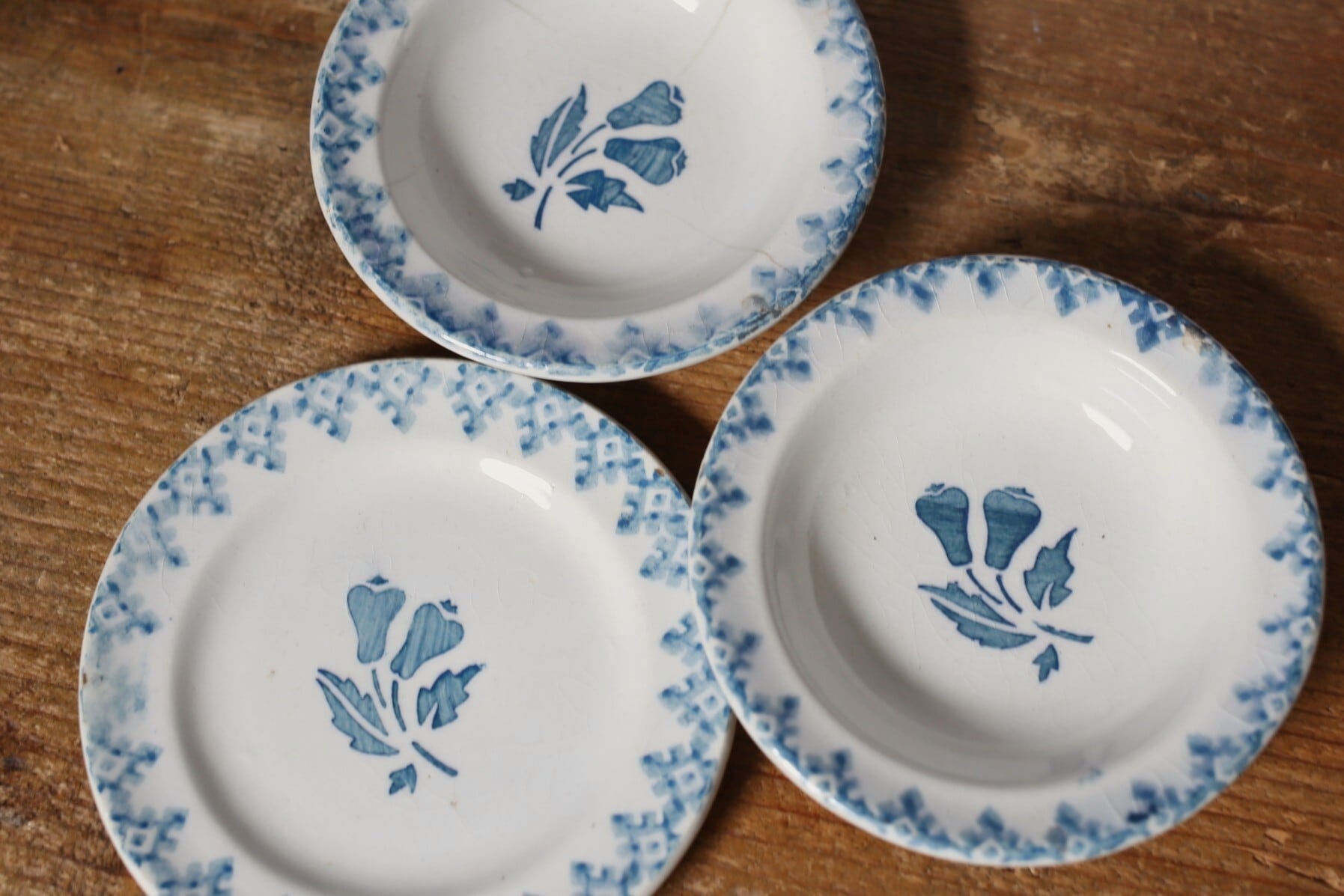 フランス アンティーク 陶器 dinette ままごと用 4点セット (スー