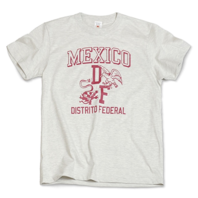 MEXICO DF　メキシコ　スペイン語　Tシャツ　オートミール
