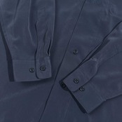 PIA SPORTS ピアスポーツ 刺繍 デザイン 長袖 シャツ 3/くすみネイビー系 メンズ