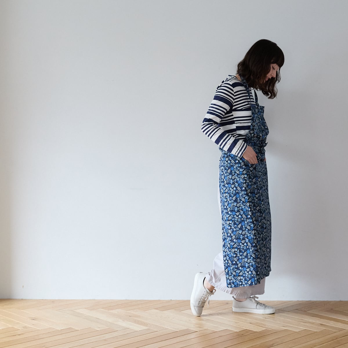 SQUARE APRON / LIBERTY Edinum (navy) | エプロン商会